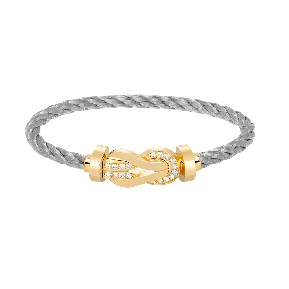 [Star Jewelry]CHANCE LARGE 8 FIGURE BUCKLE HALF DIAMOND BRACELET GOLD