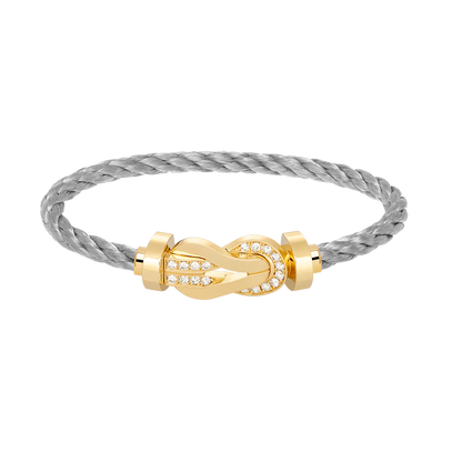 [Star Jewelry]CHANCE LARGE 8 FIGURE BUCKLE HALF DIAMOND BRACELET GOLD