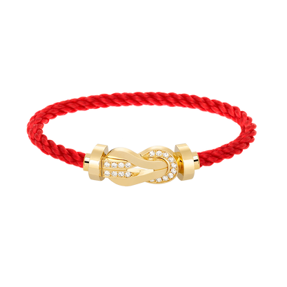 [Star Jewelry]CHANCE LARGE 8 FIGURE BUCKLE HALF DIAMOND BRACELET GOLD