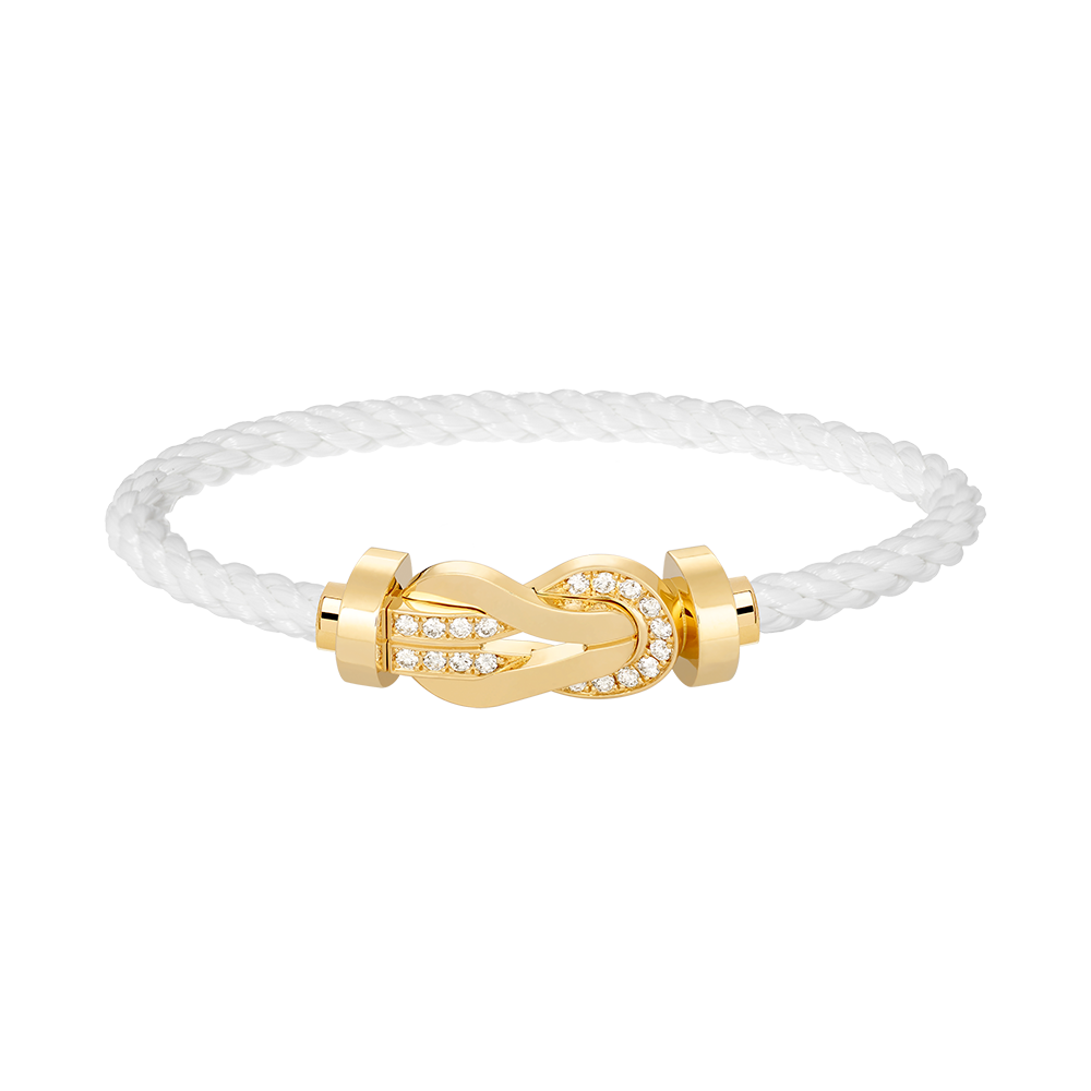 [Star Jewelry]CHANCE LARGE 8 FIGURE BUCKLE HALF DIAMOND BRACELET GOLD