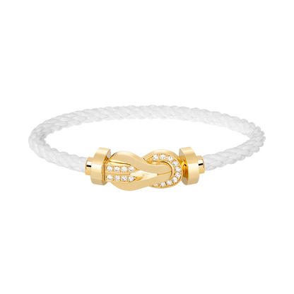 [Star Jewelry]CHANCE LARGE 8 FIGURE BUCKLE HALF DIAMOND BRACELET GOLD