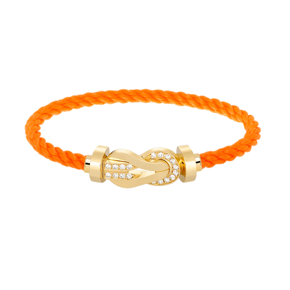 [Star Jewelry]CHANCE LARGE 8 FIGURE BUCKLE HALF DIAMOND BRACELET GOLD