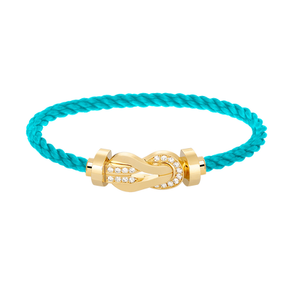 [Star Jewelry]CHANCE LARGE 8 FIGURE BUCKLE HALF DIAMOND BRACELET GOLD