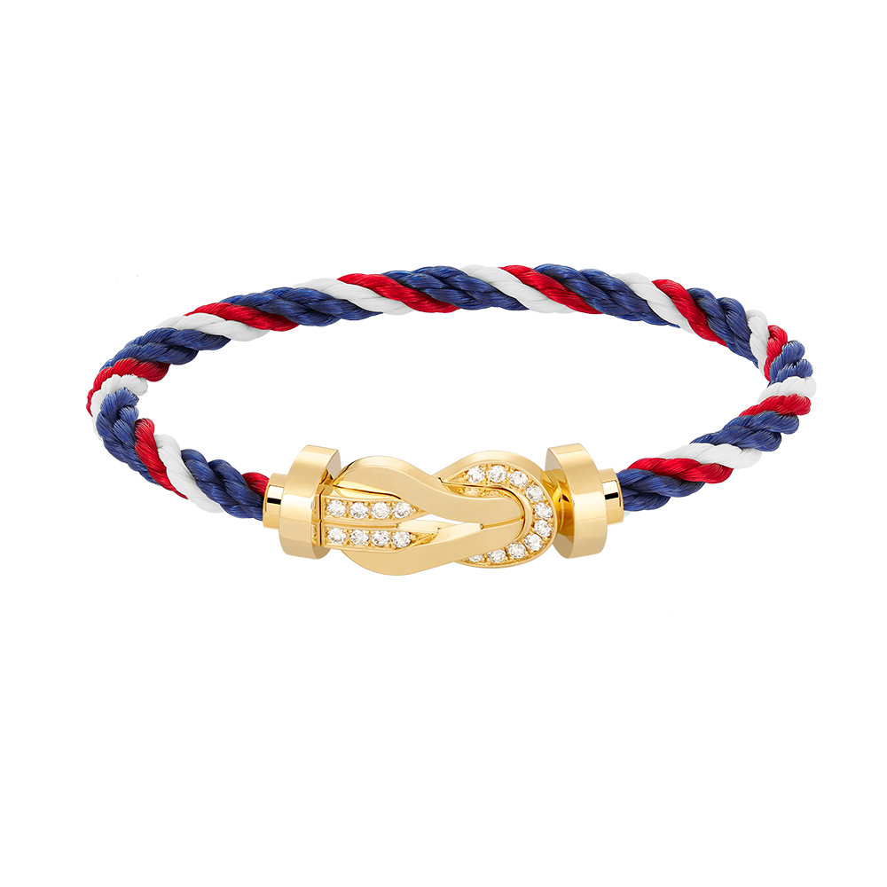 [Star Jewelry]CHANCE LARGE 8 FIGURE BUCKLE HALF DIAMOND BRACELET GOLD