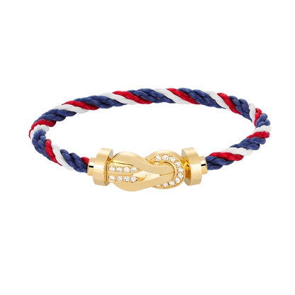 [Star Jewelry]CHANCE LARGE 8 FIGURE BUCKLE HALF DIAMOND BRACELET GOLD