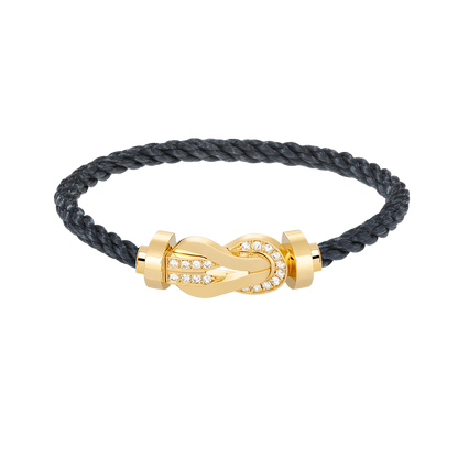 [Star Jewelry]CHANCE LARGE 8 FIGURE BUCKLE HALF DIAMOND BRACELET GOLD