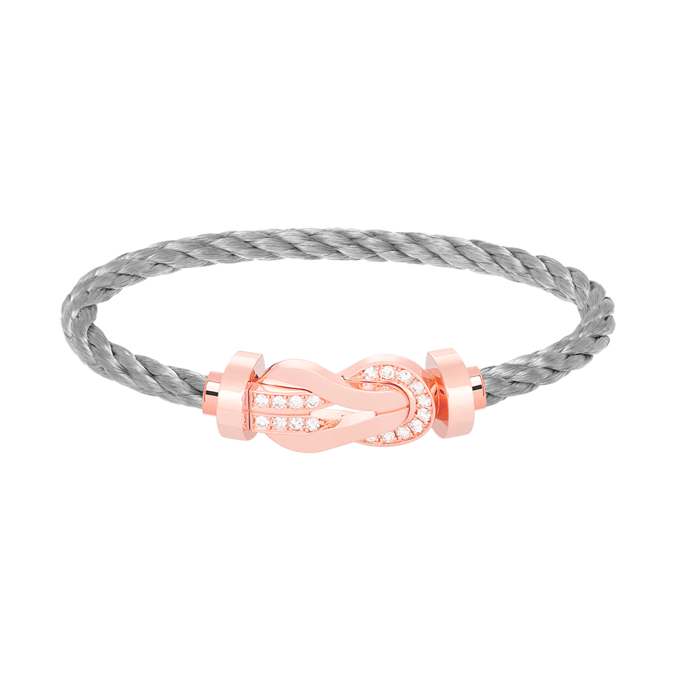 [Star Jewelry]CHANCE LARGE 8 FIGURE BUCKLE HALF DIAMOND BRACELET ROSE GOLD