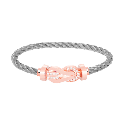 [Star Jewelry]CHANCE LARGE 8 FIGURE BUCKLE HALF DIAMOND BRACELET ROSE GOLD