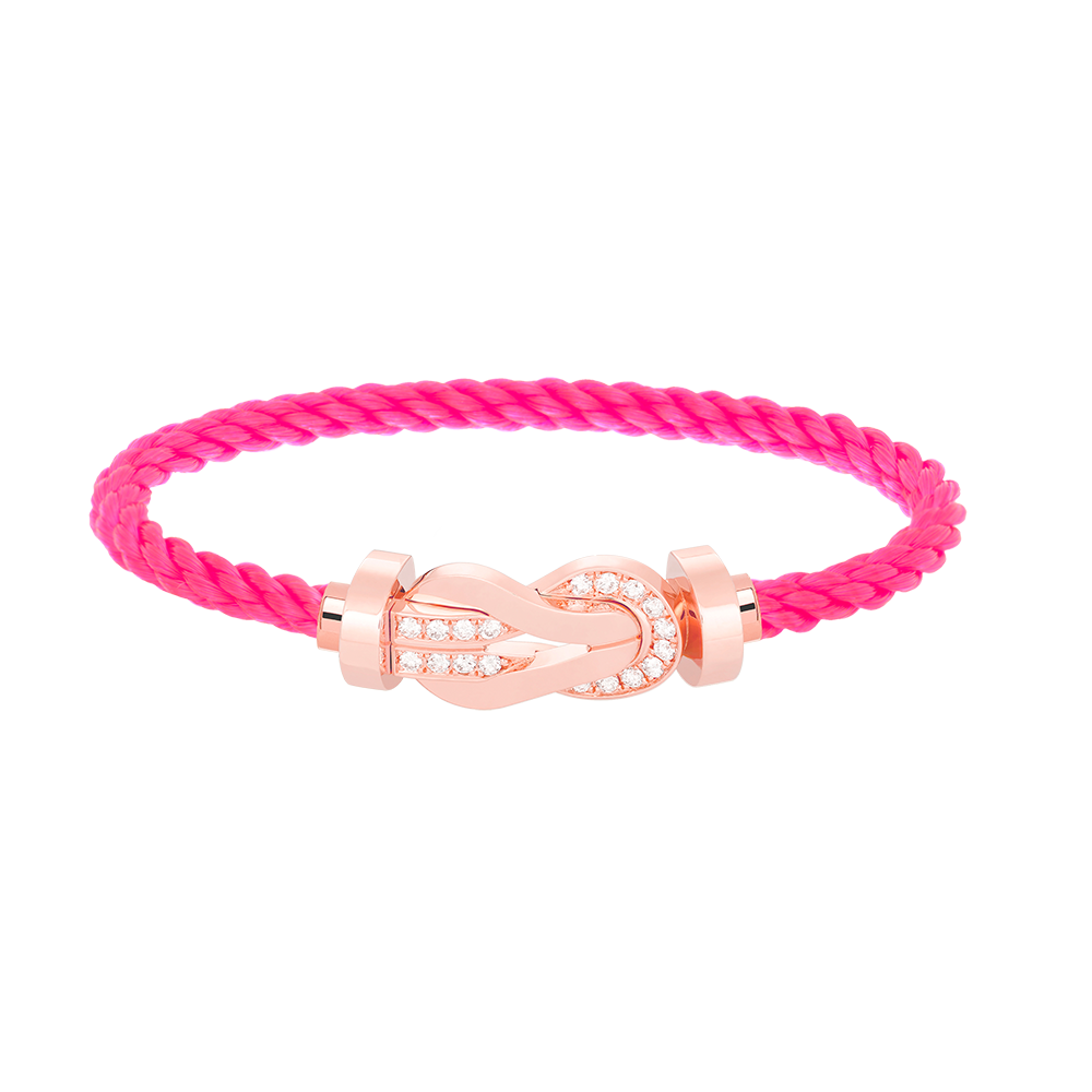 [Star Jewelry]CHANCE LARGE 8 FIGURE BUCKLE HALF DIAMOND BRACELET ROSE GOLD