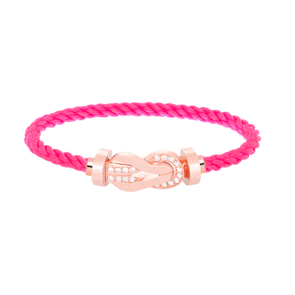 [Star Jewelry]CHANCE LARGE 8 FIGURE BUCKLE HALF DIAMOND BRACELET ROSE GOLD