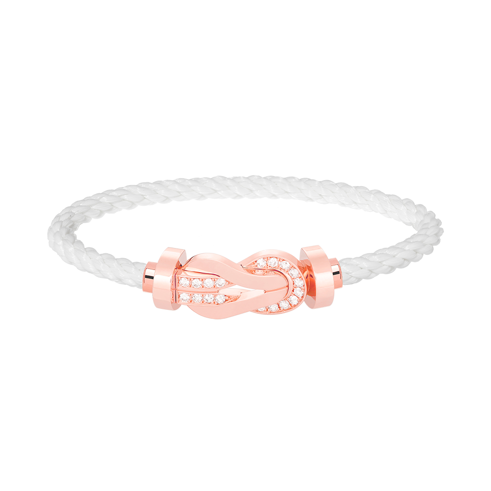 [Star Jewelry]CHANCE LARGE 8 FIGURE BUCKLE HALF DIAMOND BRACELET ROSE GOLD