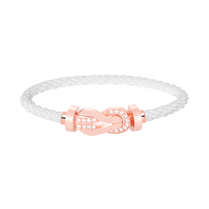 [Star Jewelry]CHANCE LARGE 8 FIGURE BUCKLE HALF DIAMOND BRACELET ROSE GOLD
