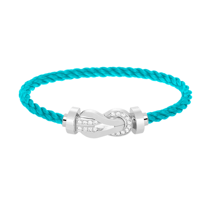 [Star Jewelry]CHANCE LARGE 8 FIGURE BUCKLE HALF DIAMOND BRACELET SILVER