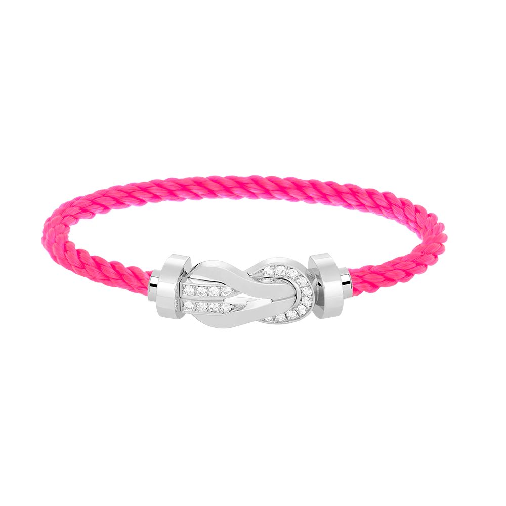 [Star Jewelry]CHANCE LARGE 8 FIGURE BUCKLE HALF DIAMOND BRACELET SILVER