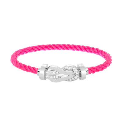 [Star Jewelry]CHANCE LARGE 8 FIGURE BUCKLE HALF DIAMOND BRACELET SILVER