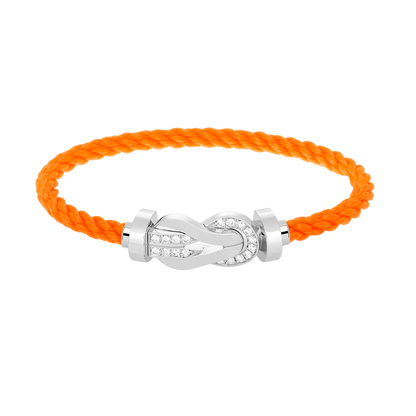 [Star Jewelry]CHANCE LARGE 8 FIGURE BUCKLE HALF DIAMOND BRACELET SILVER