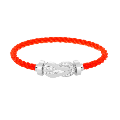 [Star Jewelry]CHANCE LARGE 8 FIGURE BUCKLE HALF DIAMOND BRACELET SILVER