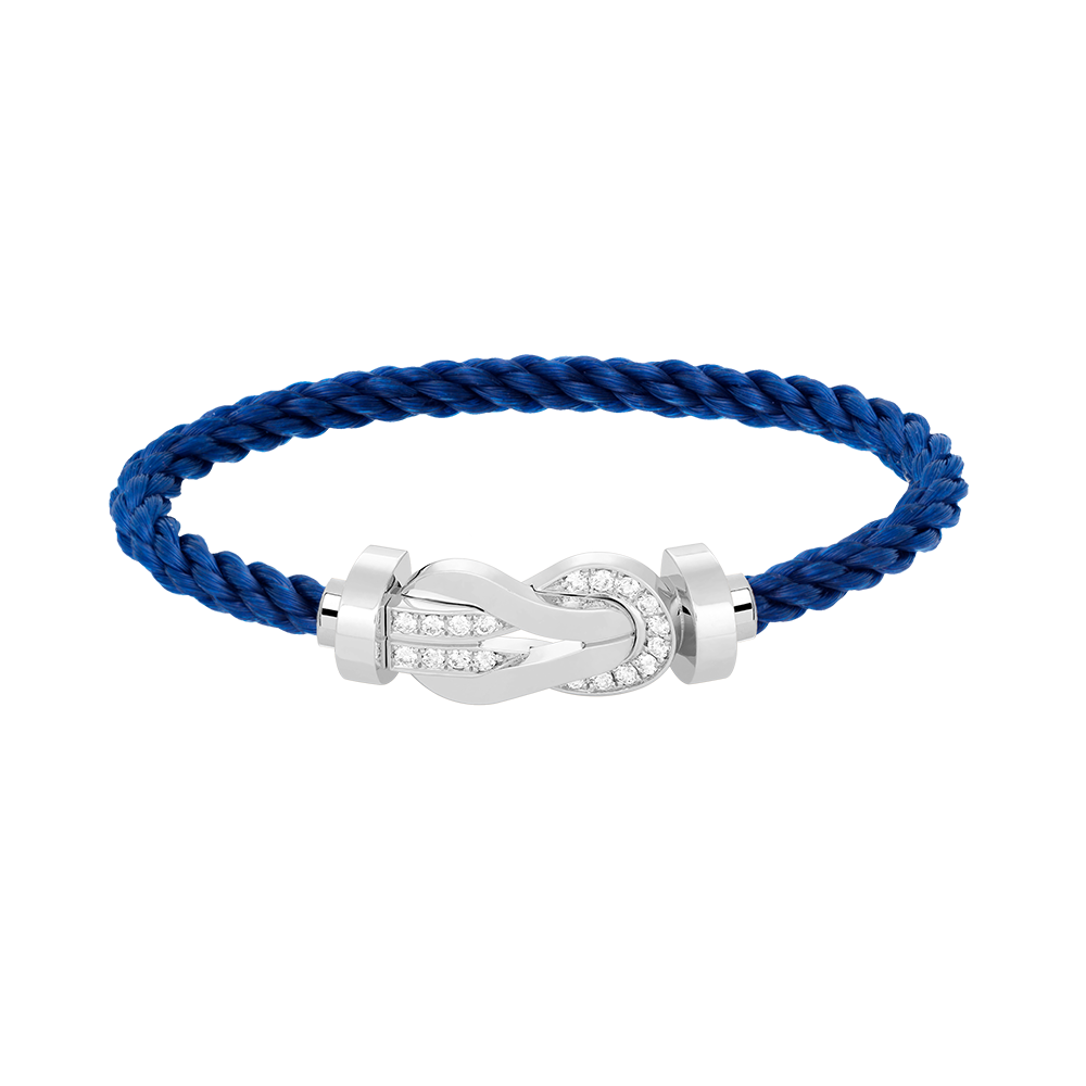 [Star Jewelry]CHANCE LARGE 8 FIGURE BUCKLE HALF DIAMOND BRACELET SILVER