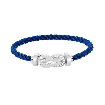 [Star Jewelry]CHANCE LARGE 8 FIGURE BUCKLE HALF DIAMOND BRACELET SILVER