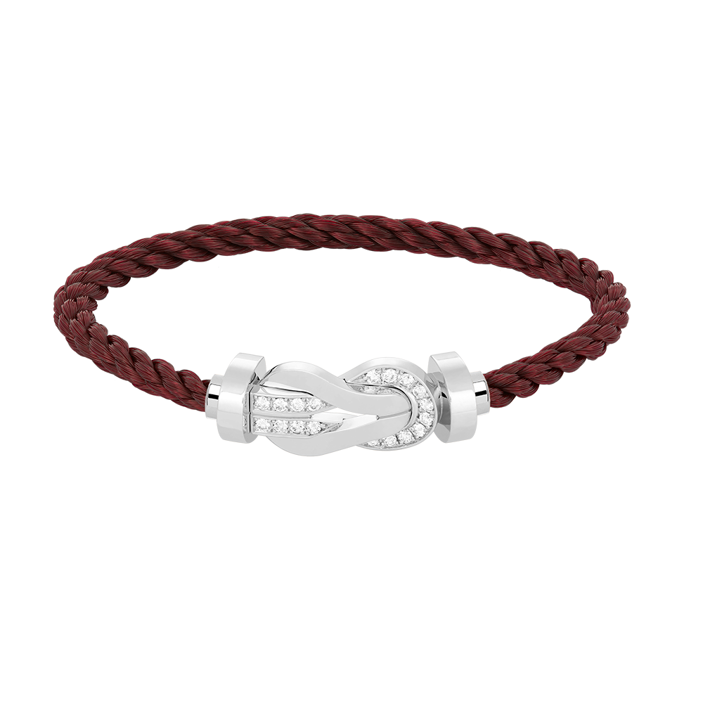 [Star Jewelry]CHANCE LARGE 8 FIGURE BUCKLE HALF DIAMOND BRACELET SILVER