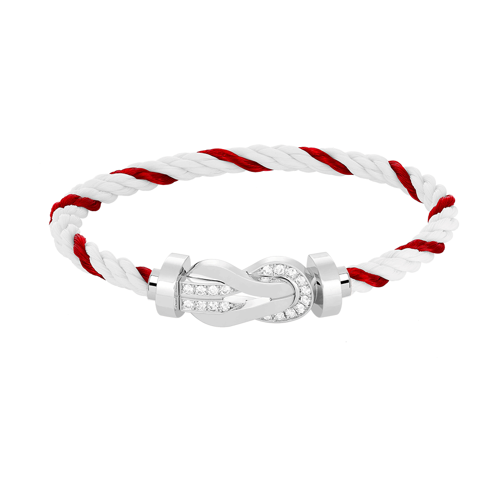 [Star Jewelry]CHANCE LARGE 8 FIGURE BUCKLE HALF DIAMOND BRACELET SILVER