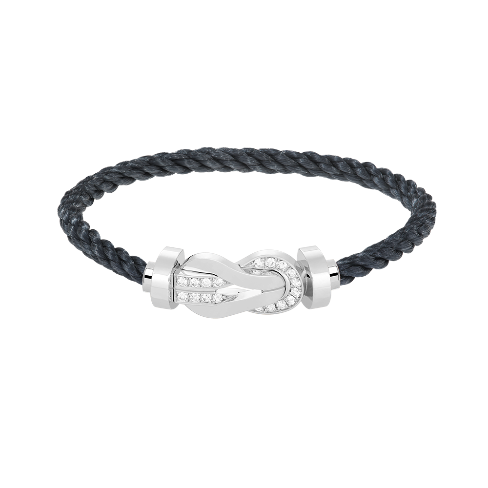 [Star Jewelry]CHANCE LARGE 8 FIGURE BUCKLE HALF DIAMOND BRACELET SILVER