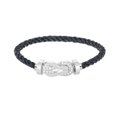 [Star Jewelry]CHANCE LARGE 8 FIGURE BUCKLE HALF DIAMOND BRACELET SILVER