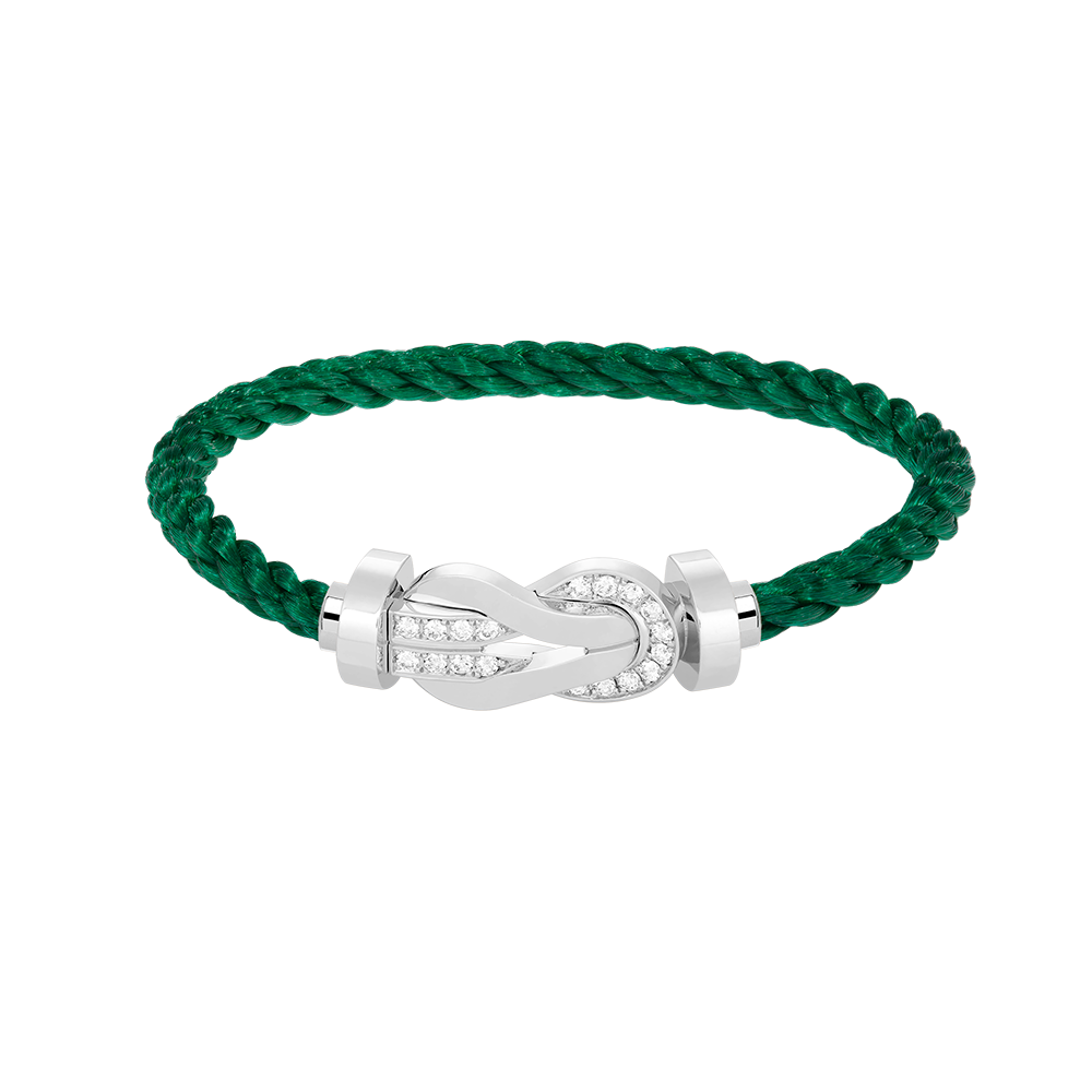 [Star Jewelry]CHANCE LARGE 8 FIGURE BUCKLE HALF DIAMOND BRACELET SILVER