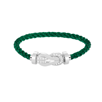 [Star Jewelry]CHANCE LARGE 8 FIGURE BUCKLE HALF DIAMOND BRACELET SILVER