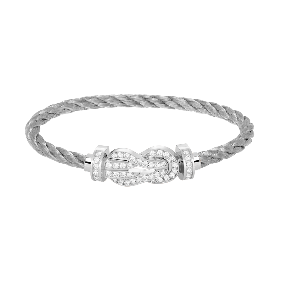 [Star Jewelry]CHANCE LARGE 8 FIGURE BUCKLE FULL DIAMOND BRACELET SILVER