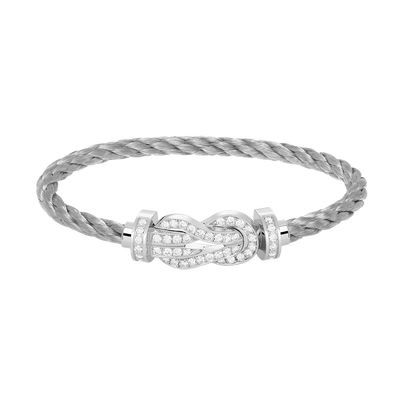 [Star Jewelry]CHANCE LARGE 8 FIGURE BUCKLE FULL DIAMOND BRACELET SILVER