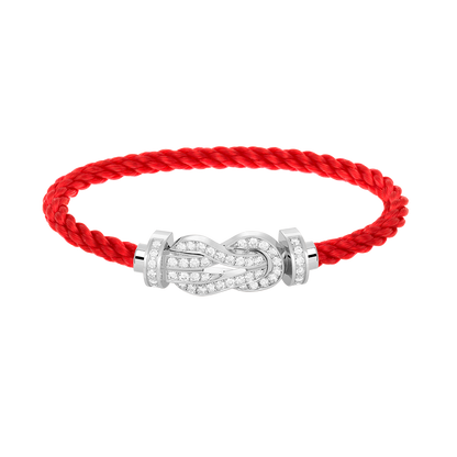 [Star Jewelry]CHANCE LARGE 8 FIGURE BUCKLE FULL DIAMOND BRACELET SILVER