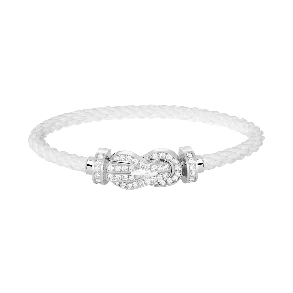 [Star Jewelry]CHANCE LARGE 8 FIGURE BUCKLE FULL DIAMOND BRACELET SILVER