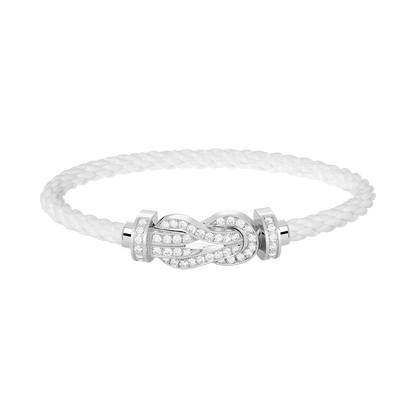 [Star Jewelry]CHANCE LARGE 8 FIGURE BUCKLE FULL DIAMOND BRACELET SILVER
