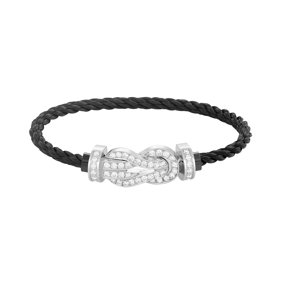 [Star Jewelry]CHANCE LARGE 8 FIGURE BUCKLE FULL DIAMOND BRACELET SILVER
