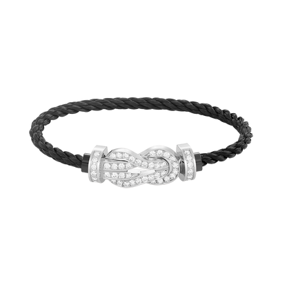 [Star Jewelry]CHANCE LARGE 8 FIGURE BUCKLE FULL DIAMOND BRACELET SILVER
