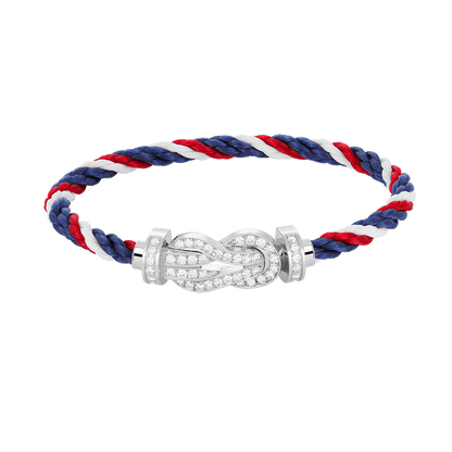 [Star Jewelry]CHANCE LARGE 8 FIGURE BUCKLE FULL DIAMOND BRACELET SILVER