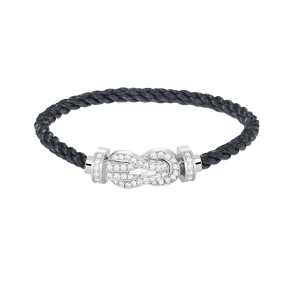 [Star Jewelry]CHANCE LARGE 8 FIGURE BUCKLE FULL DIAMOND BRACELET SILVER