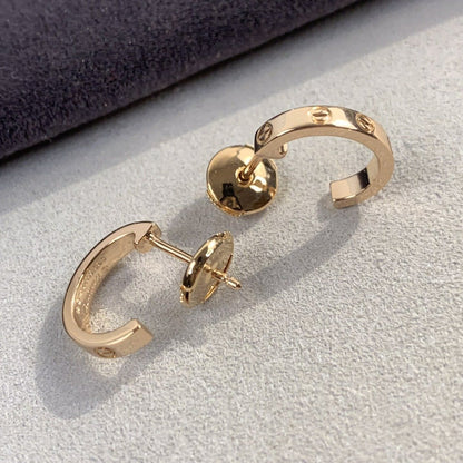 [Star Jewelry]LOVE EARRINGS 2.65MM PINK GOLD