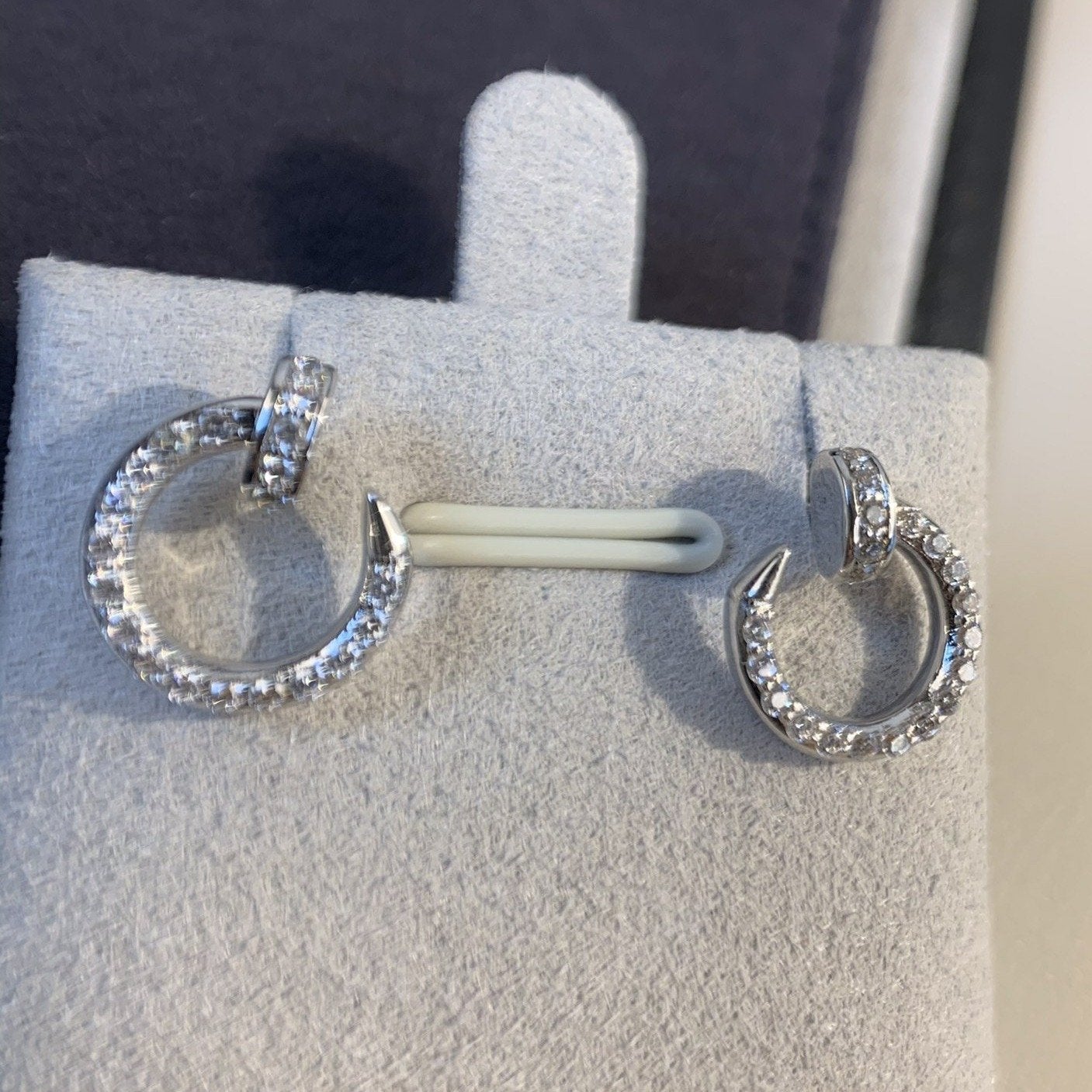 [Star Jewelry]JUSTE EARRINGS SILVER DIAMONDS