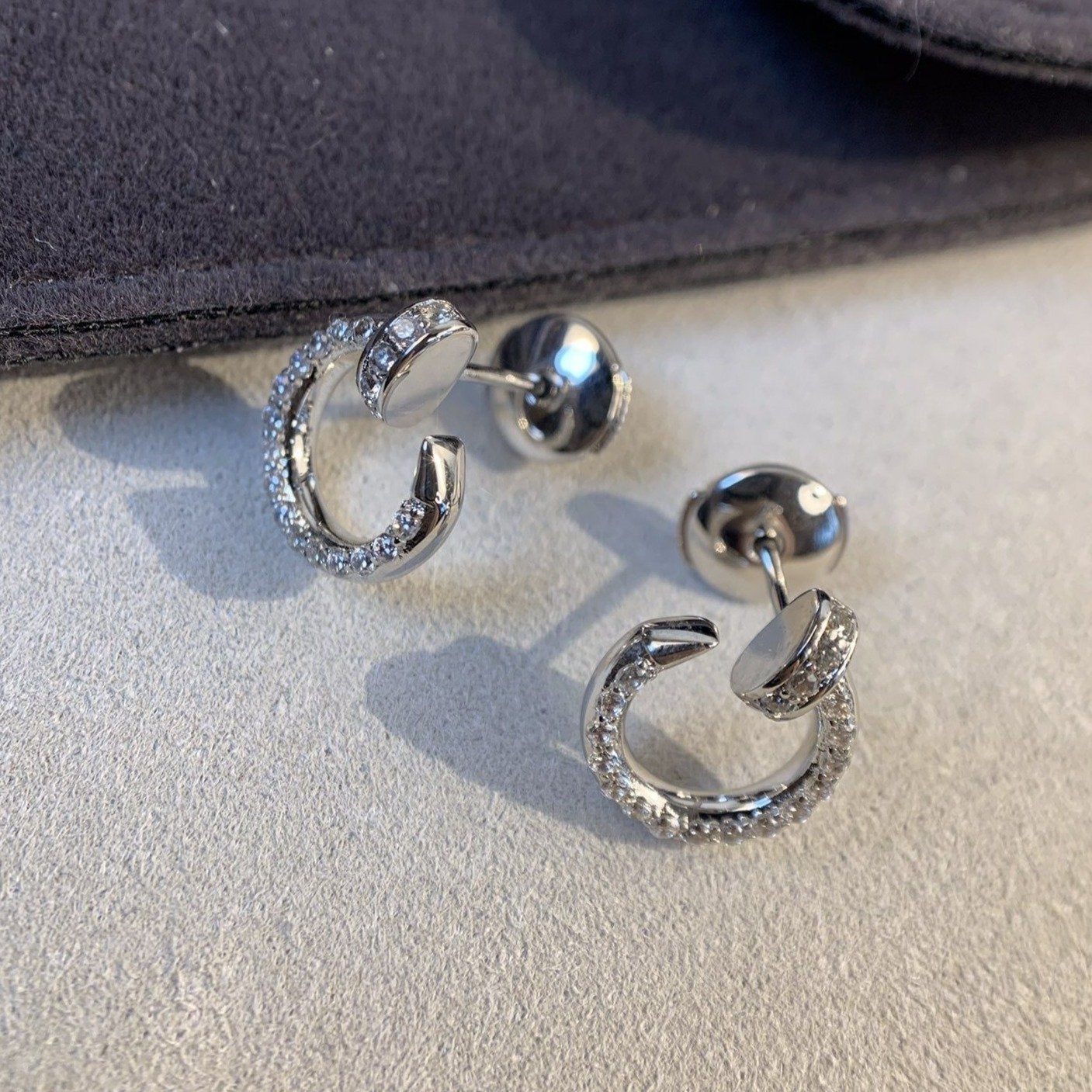[Star Jewelry]JUSTE EARRINGS SILVER DIAMONDS