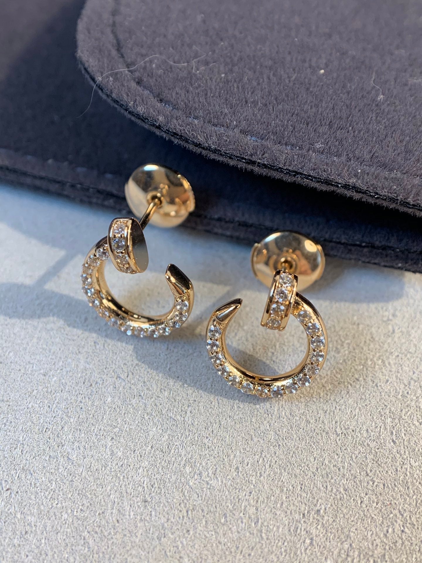 [Star Jewelry]JUSTE EARRINGS GOLD DIAMONDS