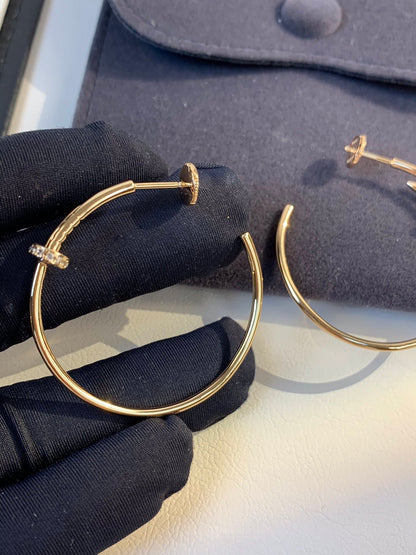 [Star Jewelry]JUSTE EARRINGS GOLD DIAMONDS 1.8MM
