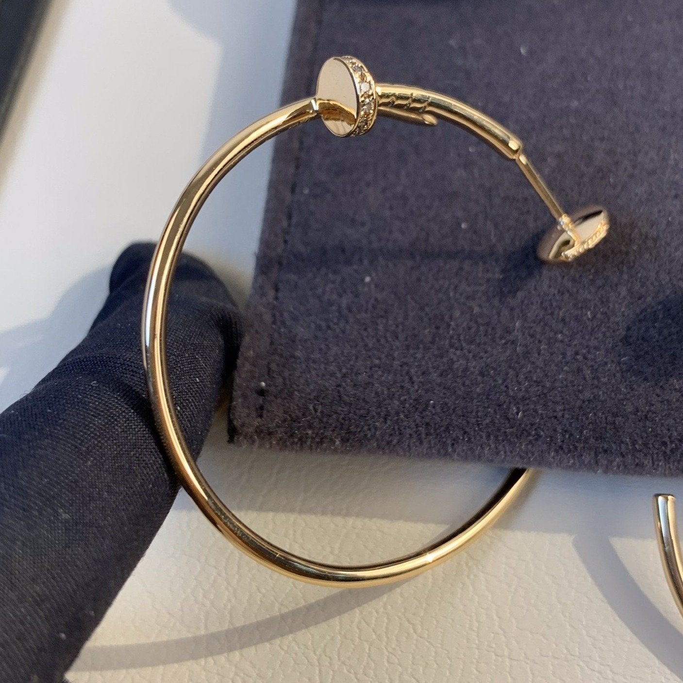 [Star Jewelry]JUSTE EARRINGS GOLD DIAMONDS 1.8MM