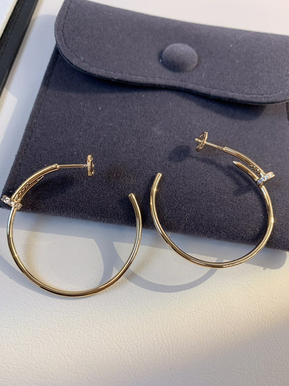 [Star Jewelry]JUSTE EARRINGS GOLD DIAMONDS 1.8MM