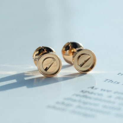 [Star Jewelry]LOVE EARRINGS PINK GOLD 10MM
