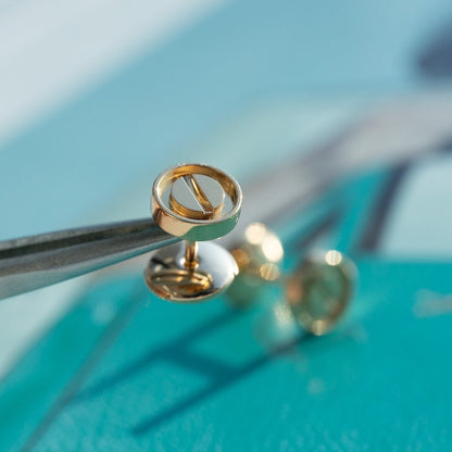 [Star Jewelry]LOVE EARRINGS PINK GOLD 10MM