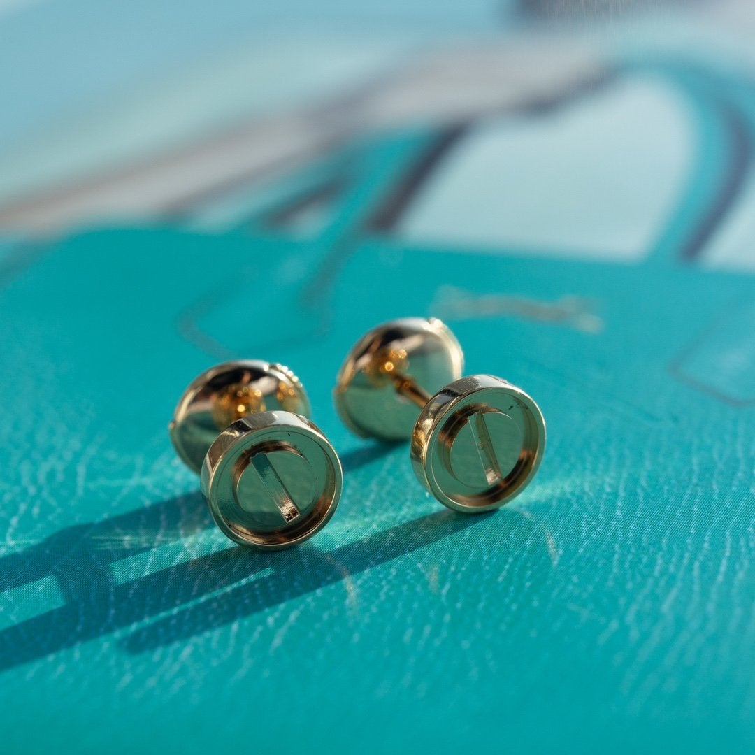 [Star Jewelry]LOVE EARRINGS PINK GOLD 10MM