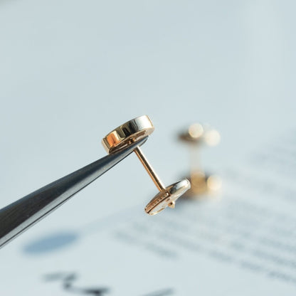 [Star Jewelry]LOVE EARRINGS PINK GOLD 10MM