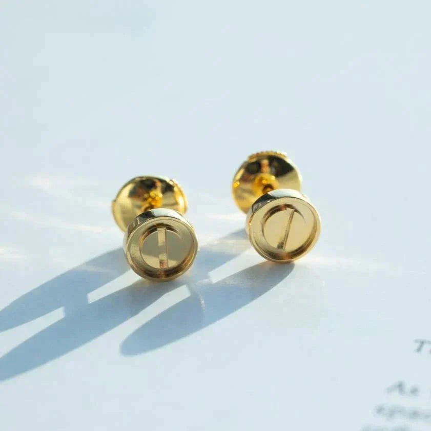 [Star Jewelry]LOVE EARRINGS GOLD 10MM